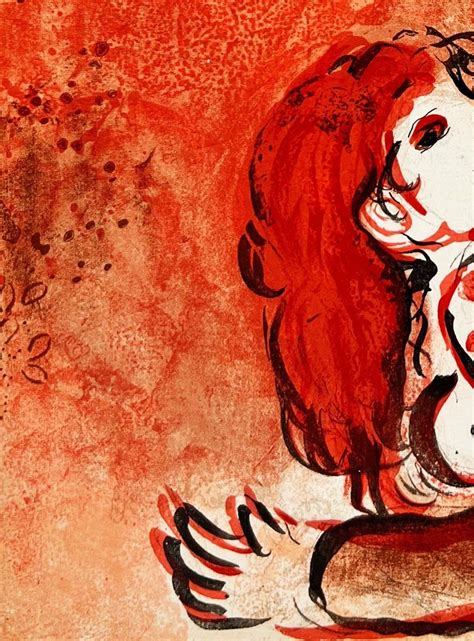 Marc Chagall The Face Of Israel With Nude Lithograph For Sale