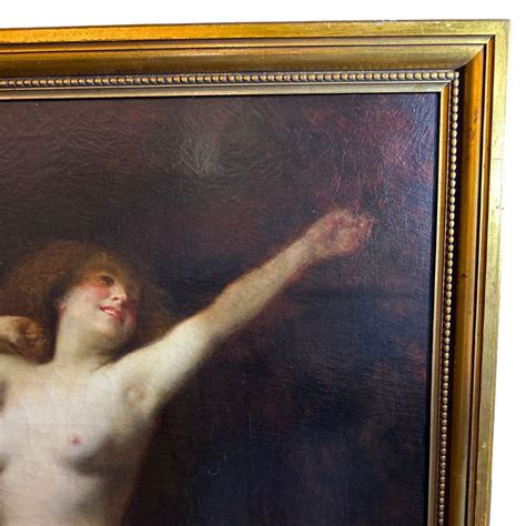 Edouard Francois Zier The Dance Th Century Large Antique Nude Oil Painting On Canvas Signed