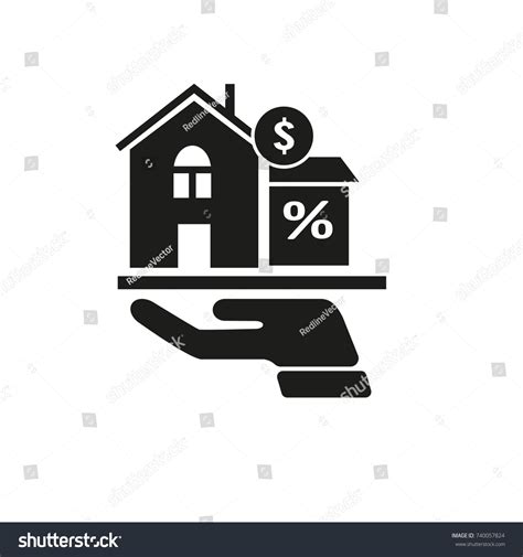Mortage Loan Icon Stock Vector Royalty Free 740057824 Shutterstock