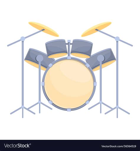 Playing Drum Set Kid Cartoon Illustration Vector Free, 52% OFF