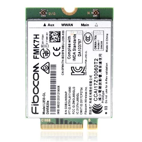 Dell Dw E Fibocom L Gl Lte Wcdma G Wwan Card Module Dc Xrdyx