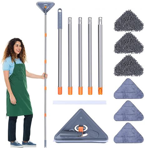 Wall Mop With Long Handle 360 ° Rotating Wall Cleaning Mop Adjustable