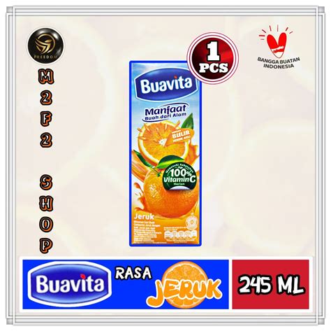 Jus Buavita Rasa Jeruk Kotak Juice Orange 245 Ml Kemasan Satuan