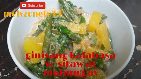 Ginisang Kalabasa With Sitaw At Dahon Ng Malunggay Healthy Food YouTube