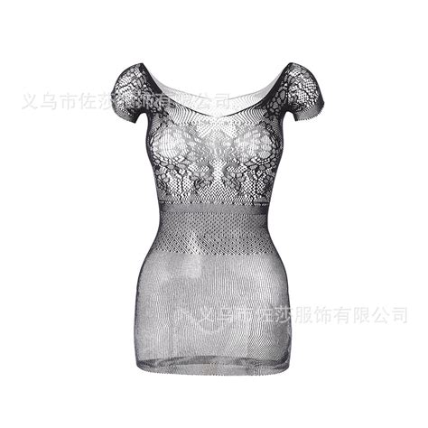 Generic Sexy Lingerie New Sexy Jacquard One Piece Hip Skirt Fishnet Clothes Hollow Out Camisole
