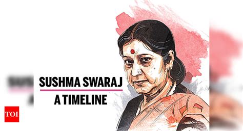 The Life And Political Journey Of Sushma Swaraj India News Times Of