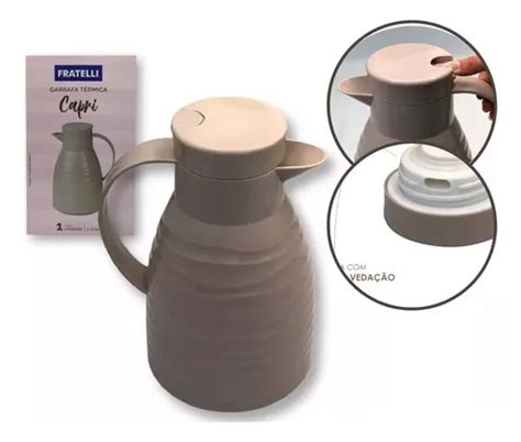 Garrafa Térmica Capri Café Chá Leite Chimarrão 1 Litro Nude MercadoLivre