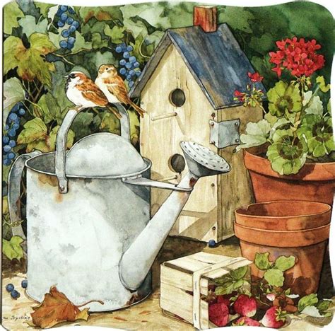 Garden Artwork, Garden Painting, Tole Painting, Painting & Drawing ...