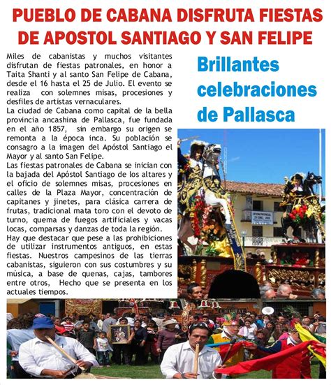 Folclore Eterno Peru Fiesta De Santiago Apostol Y San Felipe De Cabana