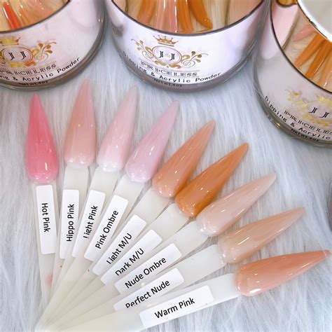 J J Acrylic And Dipping Powder Pink Nude Collection Nails Powder Oz