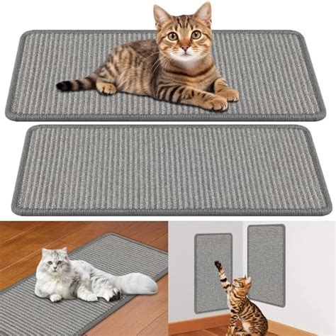 Kratzmatte Katze 2er Set Katzenkratzbretter Kratzbrett Wand Sisal