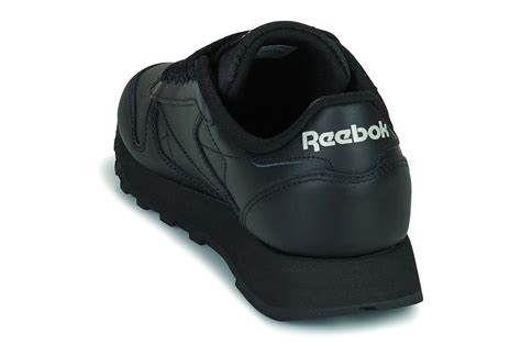 Reebok Classic Leather Black Black Big Kids Running Trainers Shoes