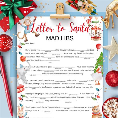 Christmas letter to santa game fun christmas games groups adults