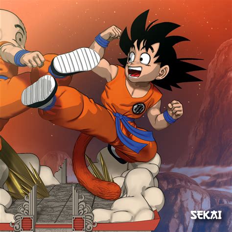 3d File Goku Vs Krillin Sculpture Sekai 3d Models Tested And Ready