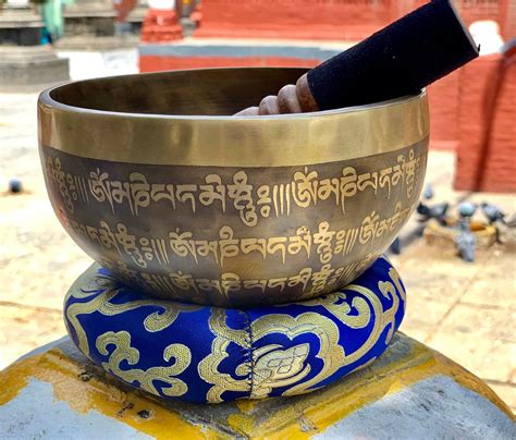 7” Mantra Engraved Tibetan Singing Bowl Chakra Healing Bowl Meditation