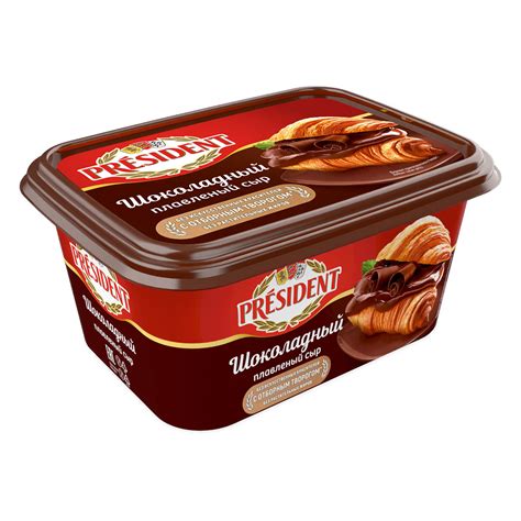 Сыр плав Шоколадный Президент 30% 400г/8