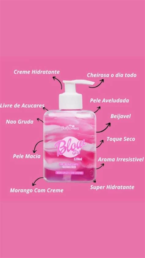 Blow Girl Mix de Gel e Creme hidratante beijável para virilha Morango Creme HOT