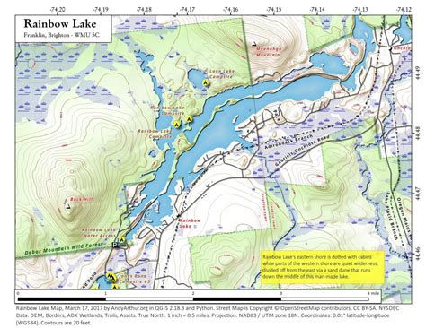 Map: Rainbow Lake – Andy Arthur.org