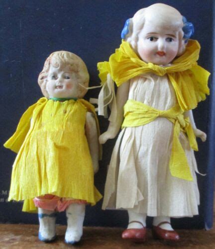 Vintage Sisters Nippon Dolls Original Crepe Paper Outfits Antique