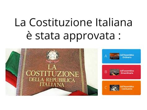 La Costituzione Italiana Quiz