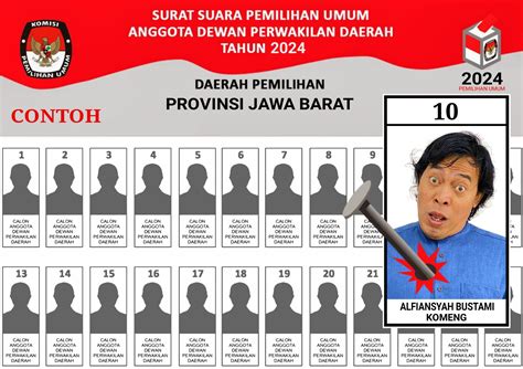 Foto Komeng Di Kertas Suara Bikin Geger Pilih Untuk Sistem