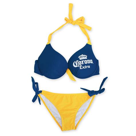 Corona Extra Women S Front Tie Underwire Push Up Side Tie Bottom Bikini
