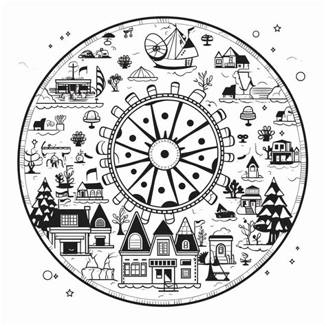 Vibrant County Fair Scenes To Color Coloring Page