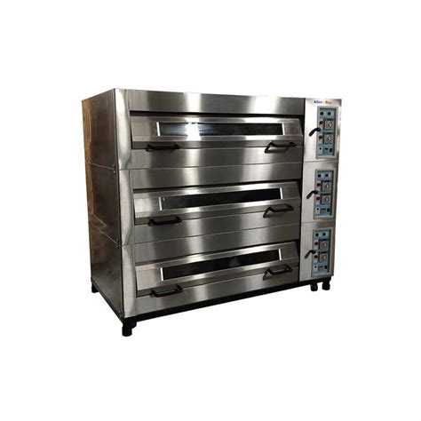 Gas Triple Deck Oven 3 Deck 9 Pans Oven