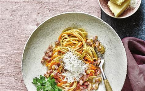 Wortelspaghetti Carbonara Libelle Lekker