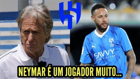 OLHA O QUE O TÉCNICO DO ALHILAL JORGE JESUS FALOU DE NEYMAR HOJE