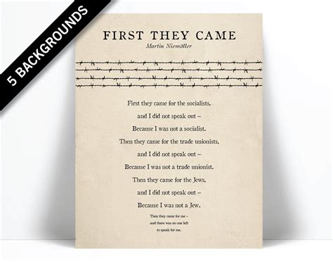 First They Came By Martin Niemoller 11