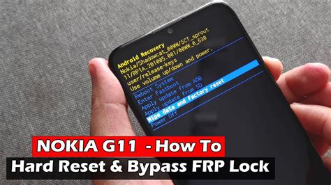 Nokia G How To Hard Reset Bypass Frp Lock Youtube