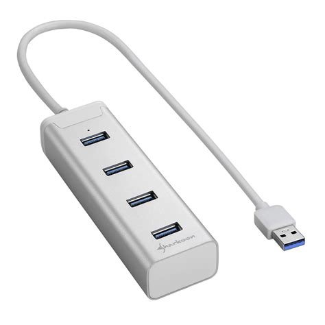 Sharkoon 4 Port USB 3 0 Aluminium Hub