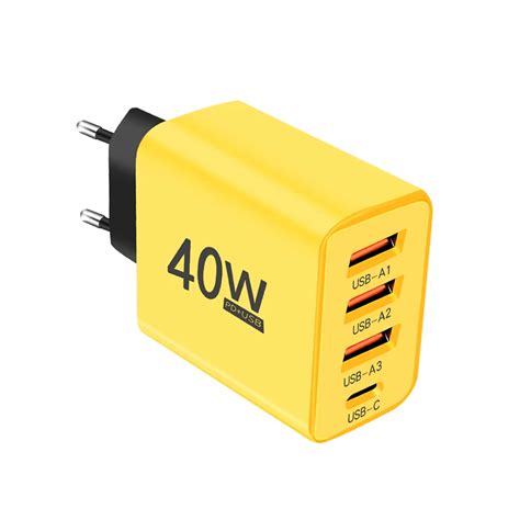Сетевое зарядное устройство с 4 USB-портами и поддержкой быстрой ...