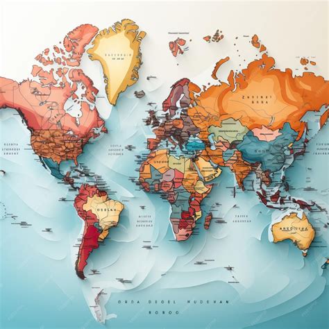 Realistic Vector World Map Vector On White Background | Premium AI ...