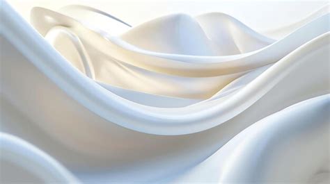 Soft Flowing Curves Of White Fabric Create An Elegant And Luxurious