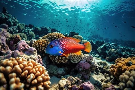 Animais Marinhos Peixes - Imagem de peixes marinhos e corais no fundo do mar ilustração de ...