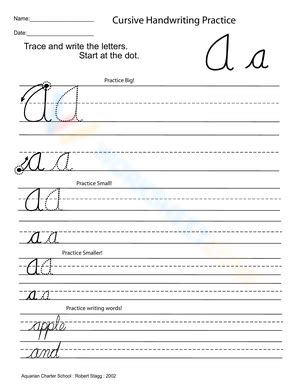 Free Printable Cursive Capital Letters Worksheet