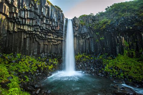 Wallpaper Landscape Forest Waterfall Rock Nature Reflection