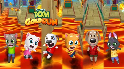 Talking Tom Gold Run All Characters Failed In Lava All Best Funny