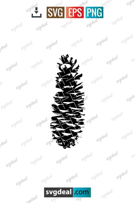 Free Pine Cone Silhouette - SVGDeal.com