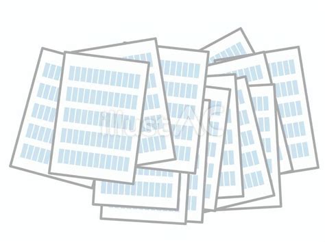 たくさんの書類イラスト - No: 25124864｜無料イラスト・フリー素材なら「イラストAC」