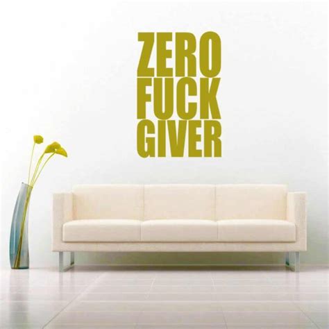 Zero Fuck Giver Funny Vinyl Car Window Decal Sticker