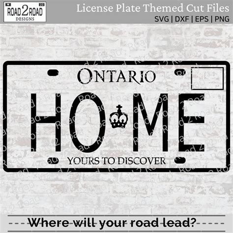 Ontario Home License Plate Svg Downloadable Cut File License Etsy