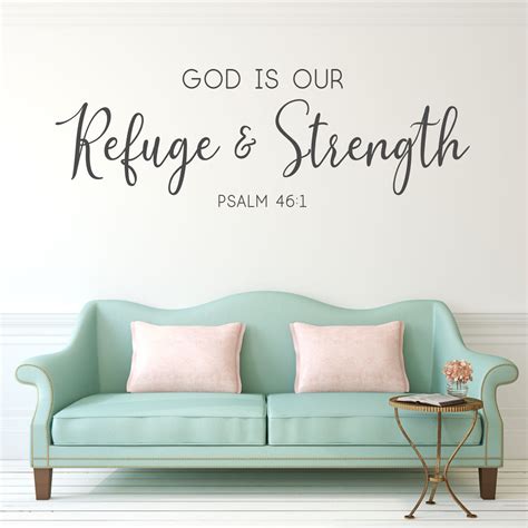 Psalm 46 1 God Is Our Refuge Wall Decal Hope Daisy