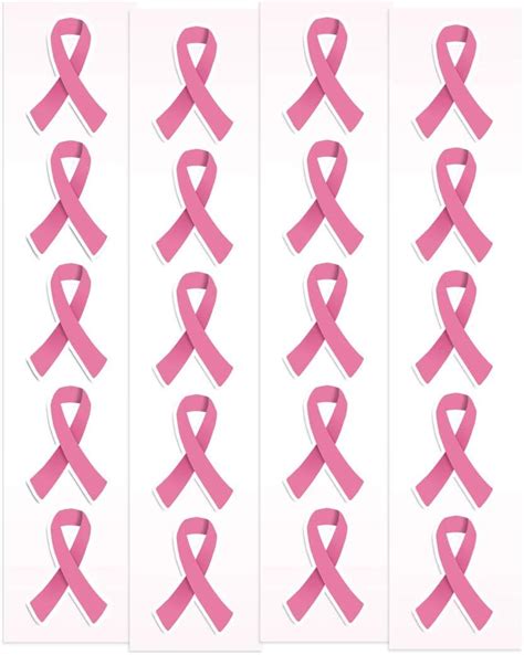 Amazon Pink Ribbon Stickers Breast Cancer Awareness Decals 100 Pack