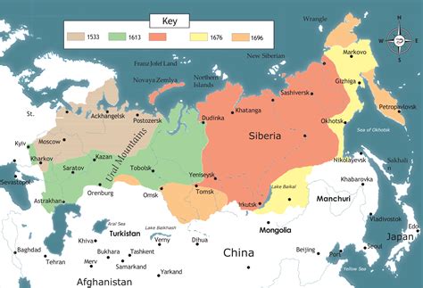 Map Of Russian Land Expansion From 1500 1800