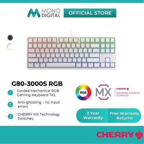 Cherry G80-3000 S RGB Tenkeyless TKL Mechanical Corded Gaming Keyboard ...