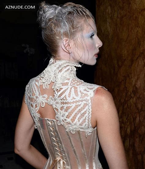 Julia Fox Sexy Shows Off Her Hot Boobs And Booty Wearing A Sultry Sheer Gown At The Fashion