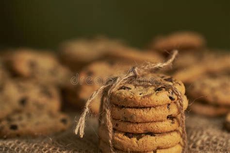 Galletas De Chocolate Ricas Y Crujientes Imagen De Archivo Imagen De